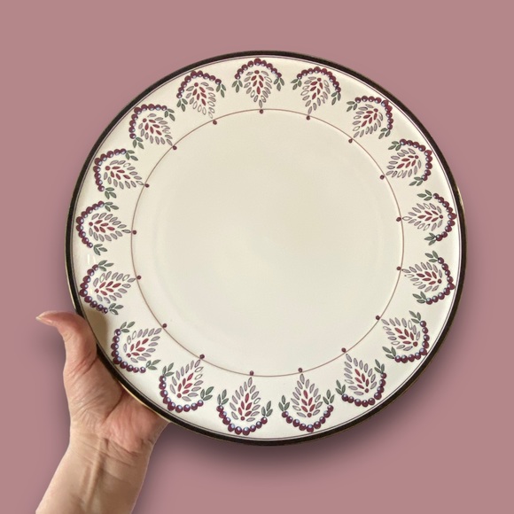 Vintage Christopher Stuart Royal Black 13” Bone China Platter Design M. Paradise - Picture 2 of 11